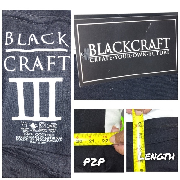 BlackCraft Graphic T-Shirt “Strange and Unusual Magic” Crew Neck Black III NWT - Picture 2 of 3